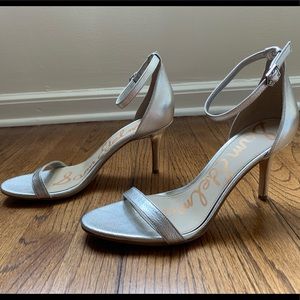 Sam Edelman Silver Leather Heels